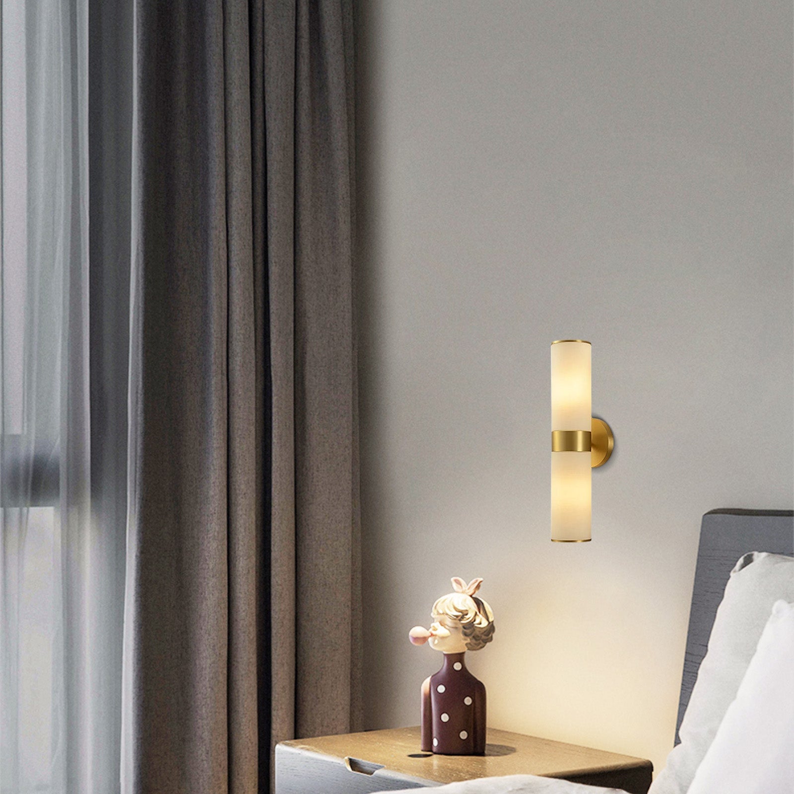 Royal Brass Wall Lamp - Metal Glass